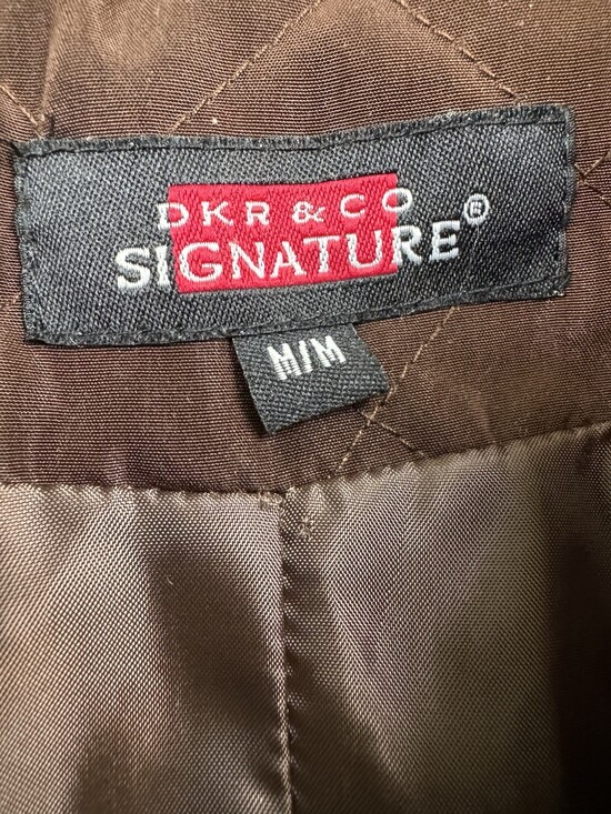 DKR & CO Signature Long Jacket Brown Quilted Long Sleeve Women's Medium - Picture 3 of 11